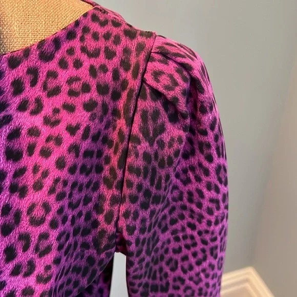 Chiara Boni Purple Animal Print Midi Dress - Picture 6 of 8